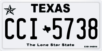 TX license plate CCI5738