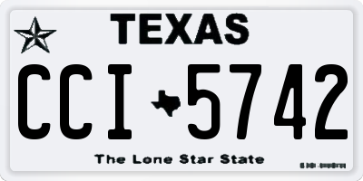 TX license plate CCI5742