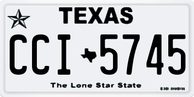 TX license plate CCI5745