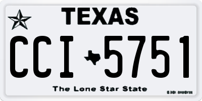 TX license plate CCI5751