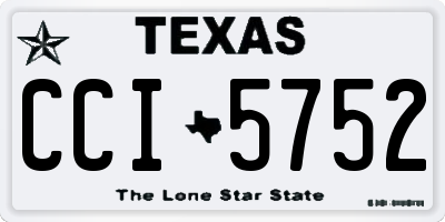 TX license plate CCI5752