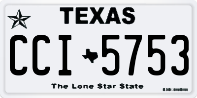 TX license plate CCI5753