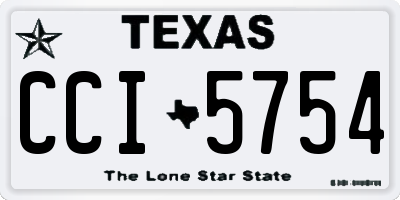 TX license plate CCI5754