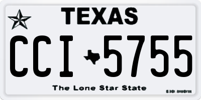 TX license plate CCI5755