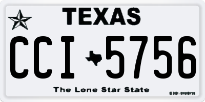 TX license plate CCI5756