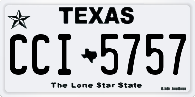 TX license plate CCI5757
