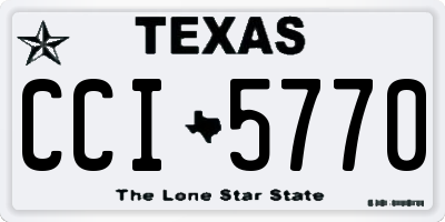 TX license plate CCI5770