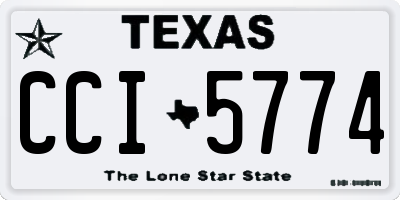 TX license plate CCI5774