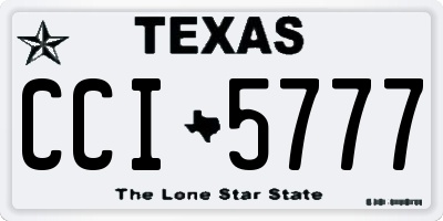 TX license plate CCI5777