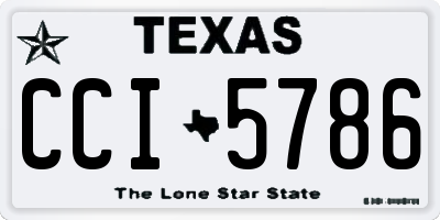 TX license plate CCI5786