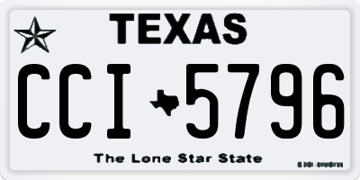 TX license plate CCI5796