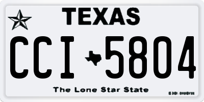 TX license plate CCI5804