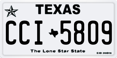 TX license plate CCI5809