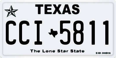 TX license plate CCI5811