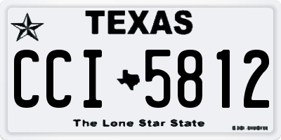 TX license plate CCI5812