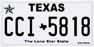 TX license plate CCI5818