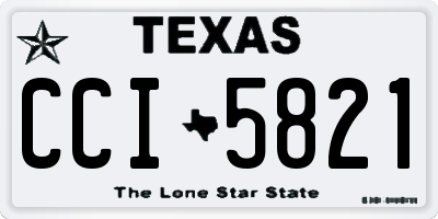 TX license plate CCI5821