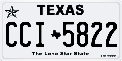TX license plate CCI5822