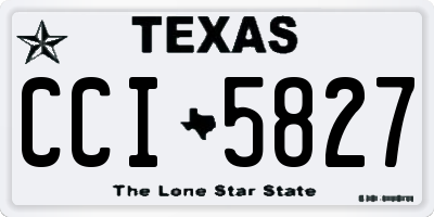 TX license plate CCI5827