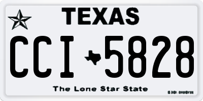 TX license plate CCI5828