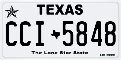 TX license plate CCI5848