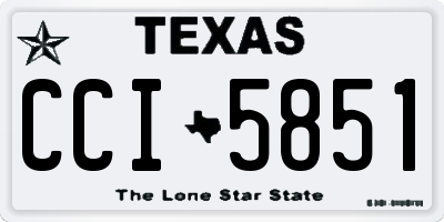 TX license plate CCI5851