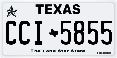 TX license plate CCI5855