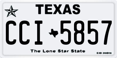 TX license plate CCI5857