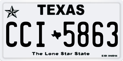 TX license plate CCI5863