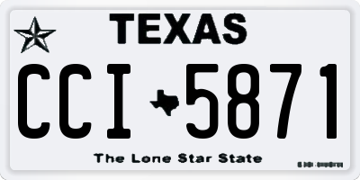 TX license plate CCI5871