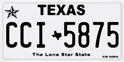 TX license plate CCI5875