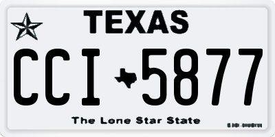 TX license plate CCI5877