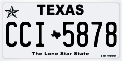 TX license plate CCI5878