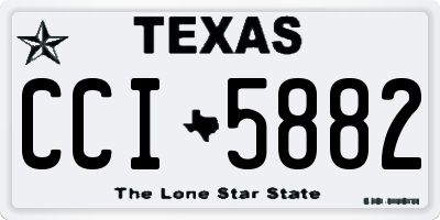 TX license plate CCI5882