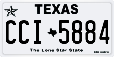TX license plate CCI5884