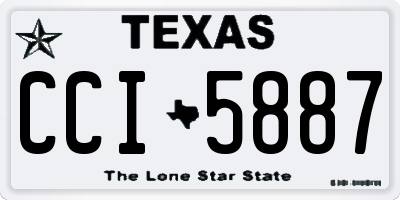 TX license plate CCI5887