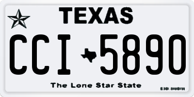 TX license plate CCI5890