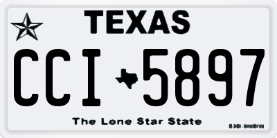 TX license plate CCI5897