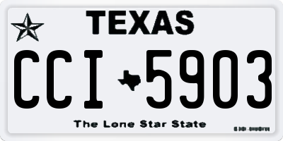 TX license plate CCI5903