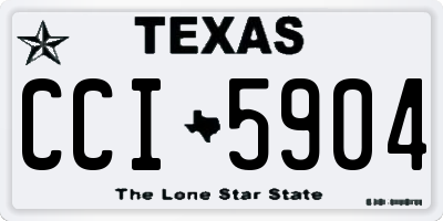 TX license plate CCI5904