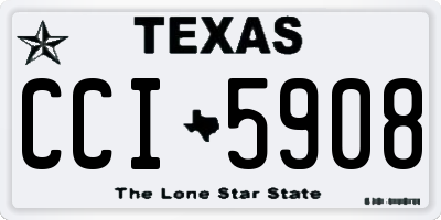 TX license plate CCI5908