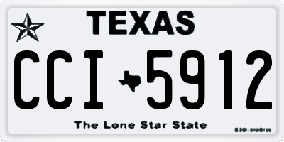 TX license plate CCI5912
