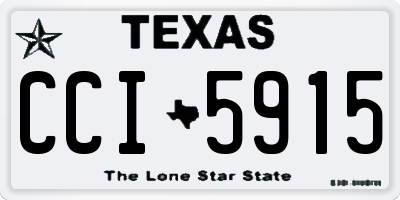 TX license plate CCI5915