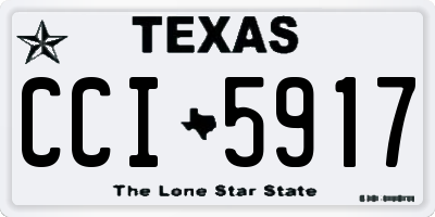TX license plate CCI5917