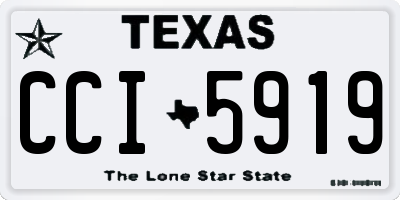 TX license plate CCI5919