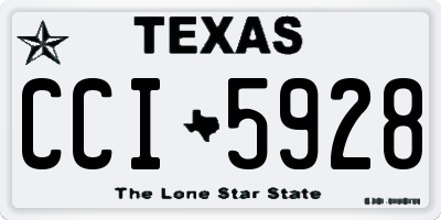 TX license plate CCI5928