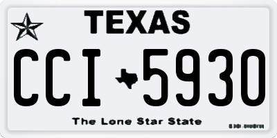 TX license plate CCI5930