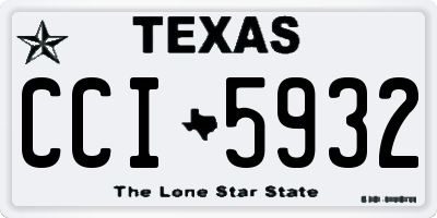 TX license plate CCI5932