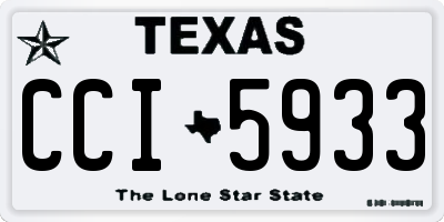 TX license plate CCI5933
