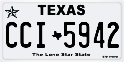 TX license plate CCI5942